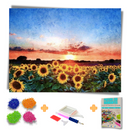 Kit Completo - Pintura em Diamantes - Campo Girassóis