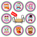 Kit Descanso de Mesa em Pintura em Diamante - Corujinhas