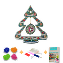 Kit Completo - Árvore de Natal com Pintura em Diamantes - Flores