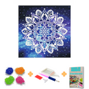 Pintura em Diamantes - Tela Fluorescente - Mandala