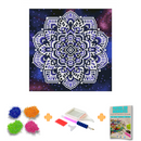 Pintura em Diamantes - Tela Fluorescente - Mandala Flor