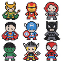 Sticker com Pintura em Diamantes - Super Heróis