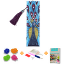 Marcador de Livros - Pintura em Diamantes - Pavão Imponente