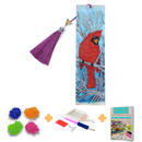 Marcador de Livros - Pintura em Diamantes - Cardinal Vermelho