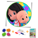 Kit Completo - Pintura em Diamantes - Cleo e Cuquin