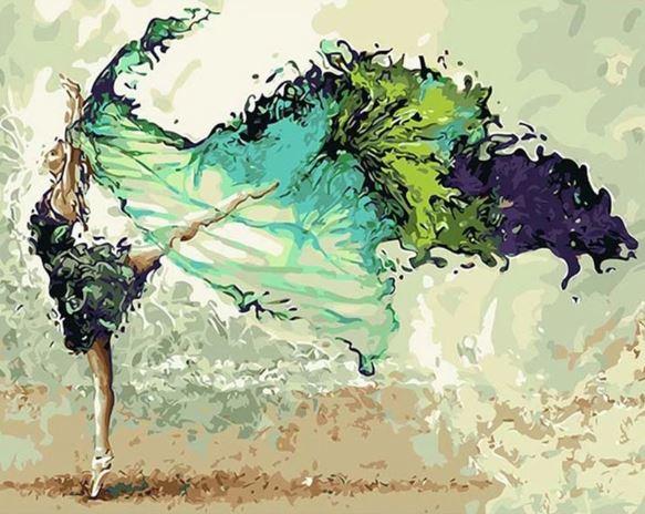 Kit Completo - Pintura Numerada - A Bailarina Abstrato