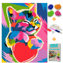Kit Completo - Pintura em Diamantes - Gatinho Pop- 30x42cm