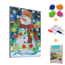Kit Completo - Pintura em Diamantes - Boneco de Neve - 30x40