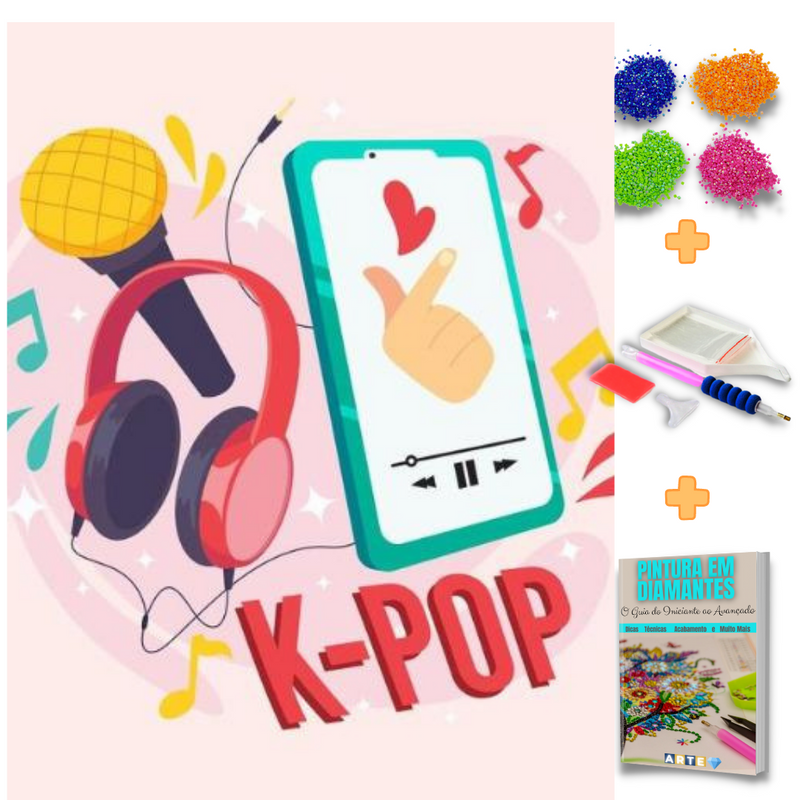 Kit Completo - Pintura em Diamantes - K-Pop