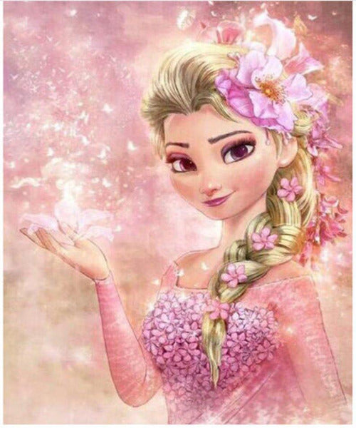 Kit Completo - Pintura em Diamantes - Elsa Frozen