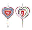 Kit completo - Ornamento de vento em Pintura em Diamantes - Love