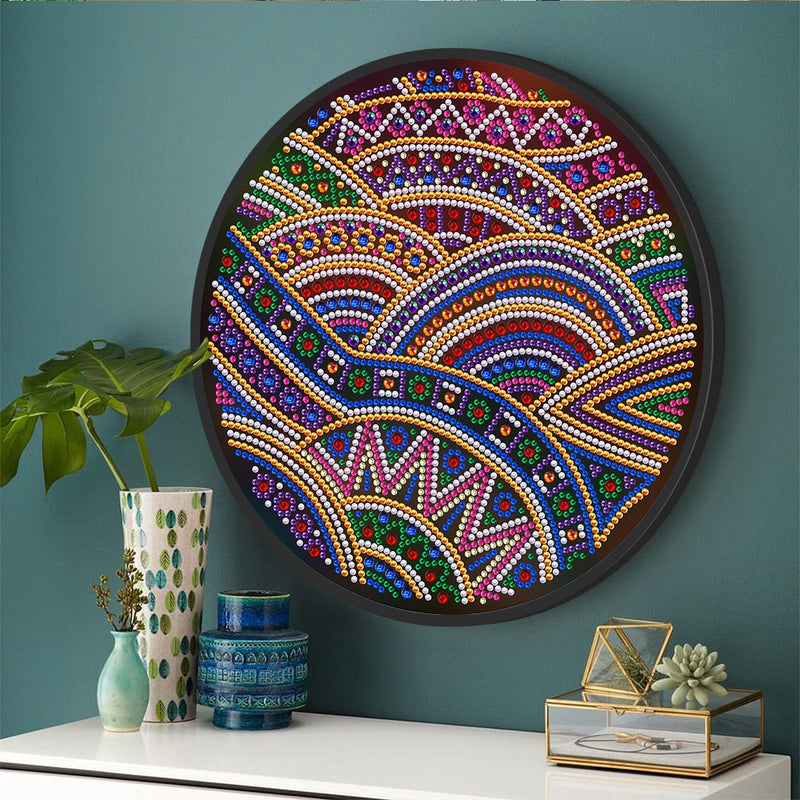 Quadro decorativo - Pintura em Diamante - Mandala Montanha