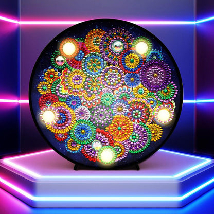 Kit completo - Mandalas em Abajur com Pintura em Diamantes
