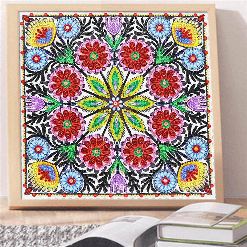 Pintura em Diamantes - Coruja sábia (30x30cm)