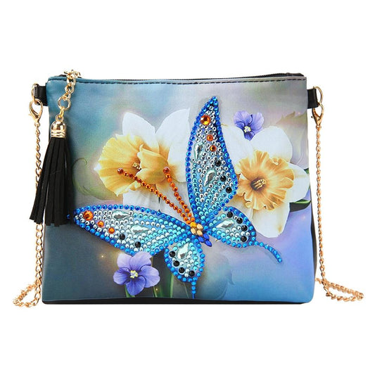 KIT Completo - Bolsa Diy - Pintura em Diamantes - Borboleta