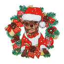 Kit Completo - Guirlanda com Pintura em Diamantes - Cachorro Natalino