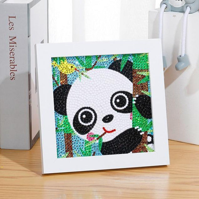 Kit Completo - Pintura em Diamante Kids - Panda - 15x15cm