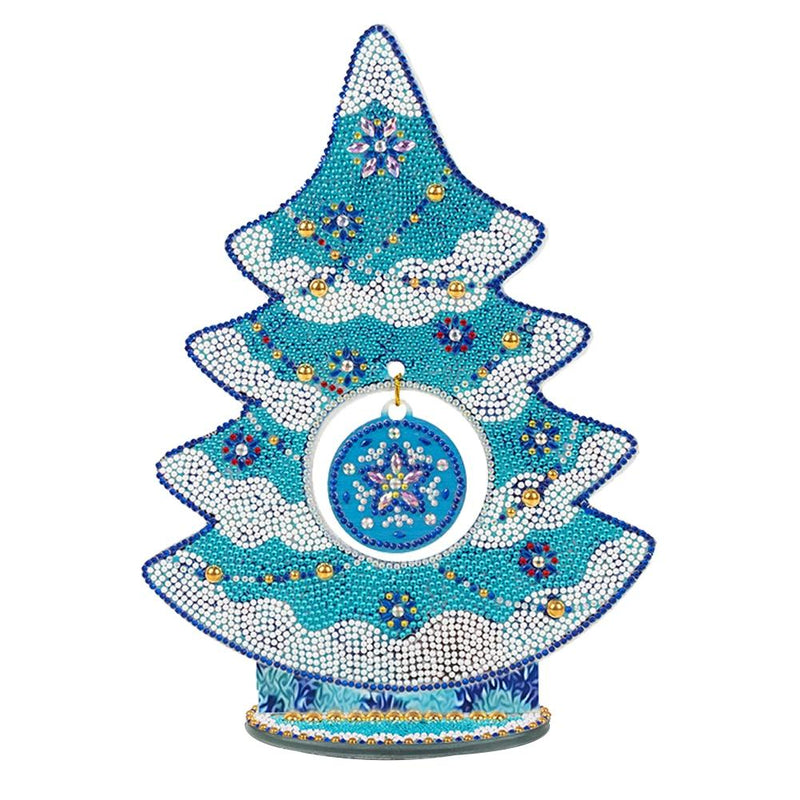 Kit Completo - Árvore de Natal com Pintura em Diamantes - Azul