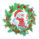 Kit Completo - Guirlanda com Pintura em Diamantes - Boneco de Neve