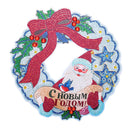 Kit Completo - Guirlanda com Pintura em Diamantes - Senhor Noel