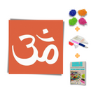 Kit Completo - Pintura em Diamantes - Bandeira hindu