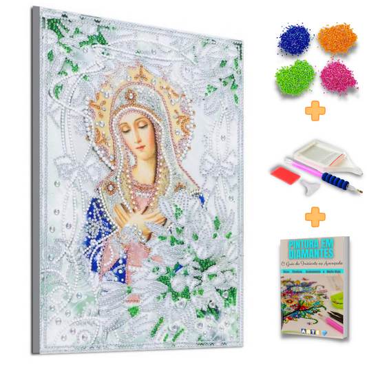 Kit Completo - Pintura em Diamantes - Nossa Senhora das Graças - 30x40