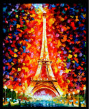 Kit Completo - Pintura em Diamantes - Torre Eiffel Abstrata