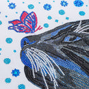 Kit Completo - Pintura em Diamantes - Gato e Borboleta - 30x30