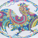 Kit Completo - Pintura em Diamantes - Galo Colorido - 30x30