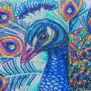 Kit Completo - Pintura em Diamantes - Pavão Encantado - 40x30