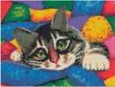 Kit Completo - Pintura em Diamantes - Gatinho Meigo - 42x30cm