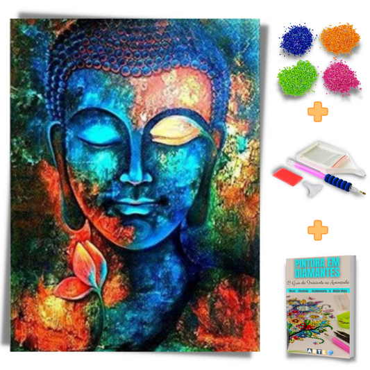 Kit Completo - Pintura em Diamantes - Buda