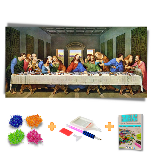 Kit Completo - Pintura em Diamantes - A última Ceia