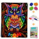 Kit Completo - Pintura em Diamantes - Coruja Rei