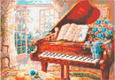 Kit Completo - Pintura em Diamantes - Piano - 42x30cm