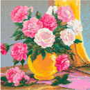 Kit Completo - Pintura em Diamantes - Vaso de Flores - 40x40cm