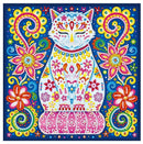 Pintura em Diamantes - Tela Fluorescente - Cat - Pedras Especiais - 30x30cm