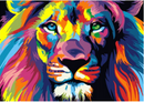 Kit Completo - Pintura em Diamantes - Leão Colorido