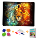 Kit Completo - Pintura em Diamantes - Leão zodíaco