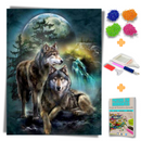 Kit Completo - Pintura em Diamantes - Lobos