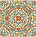 Pintura em Diamantes - Tela Fluorescente - Mandala Luz - Pedras Especiais - 30x30cm