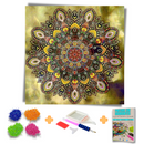 Kit Completo - Pintura em Diamantes - Mandala Ouro brilhante