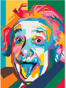 Kit Completo - Pintura em Diamantes - Einsten Pop- 30x42cm