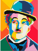 Kit Completo - Pintura em Diamantes - Chaplin Pop- 30x42cm