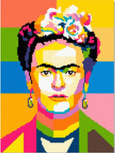 Kit Completo - Pintura em Diamantes - Frida Pop- 30x42cm