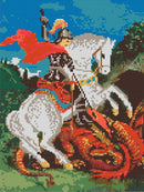 Kit Completo - Pintura em Diamantes - São Jorge - 42x30cm