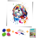 Kit Completo -  Pintura em Diamantes - Shih tzu